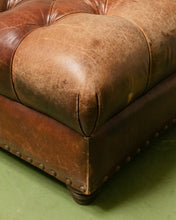 Load image into Gallery viewer, Leather Tufted Ottoman
