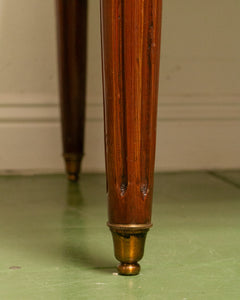 Early 19th Century Neoclassical Louis XVI Style Mahogany With Inlaid Satinwood &amp; Leather Top Writing Desk