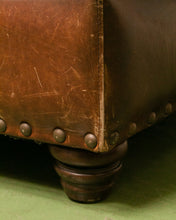 Load image into Gallery viewer, Leather Tufted Ottoman
