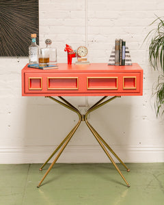 Red Coral Gold Entry Table