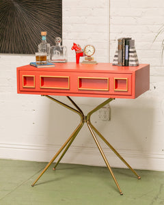 Red Coral Gold Entry Table