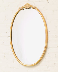 Oval Gold Mirror