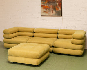 Elodie 4 Piece Modular Sectional in Pistachio Green