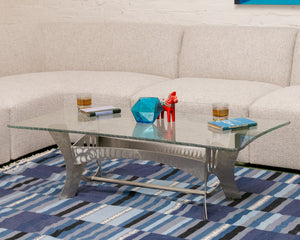 Metal Post Modern Coffee Table