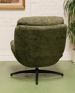 Chaz Olive Green Chair with Ottoman