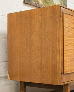 Caning Mid Century Vintage Chest of Drawers