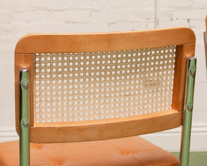 Blonde Rattan Dining Chair No Buttons