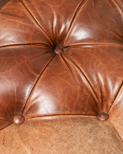 Load image into Gallery viewer, Leather Tufted Ottoman
