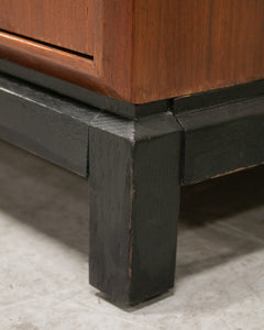 Walnut and Black Lowboy