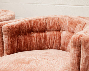 Babita Swivel Chair in Blush