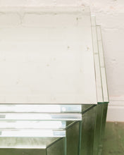 Load image into Gallery viewer, Midcentury Mirrored Glass Console Table with Mirrored Surface
