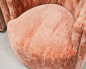 Babita Swivel Chair in BIANCA/MOSS