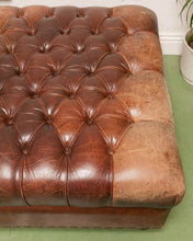 Load image into Gallery viewer, Leather Tufted Ottoman
