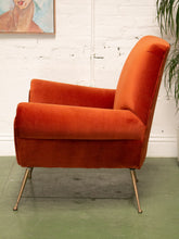 Load image into Gallery viewer, Set of 2 Italian Armchairs in Rust Velvet By Gigi Radice for Minotti - 1950s
