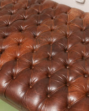 Load image into Gallery viewer, Leather Tufted Ottoman
