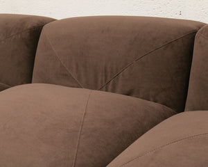 Gianna Sectional 3 Piece in Chocolate Brown