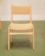 Load image into Gallery viewer, Blonde Woven and Wood Dining Chair
