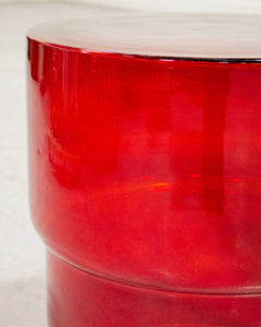 Meryl Red Glass Table