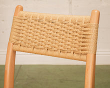 Load image into Gallery viewer, Blonde Woven and Wood Dining Chair
