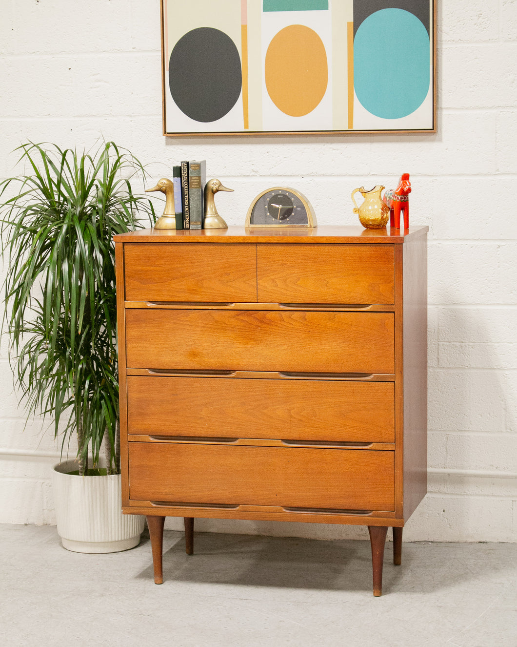 Sleek Walnut  Highboy