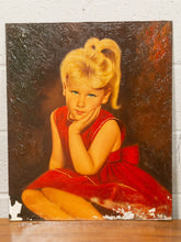 Load image into Gallery viewer, Little Girl in Red Dress Oil Painting
