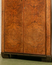 Load image into Gallery viewer, Vintage Art Deco Gentleman’s Burr Walnut Wardrobe
