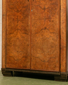 Vintage Art Deco Gentleman’s Burr Walnut Wardrobe