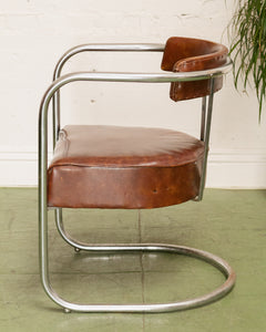 Art Deco Club Chair in Brown