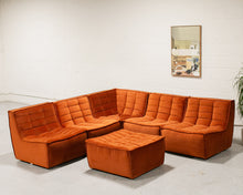 Load image into Gallery viewer, The Juno Modular Six-Piece Sectional in Burnt Orange
