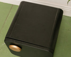 Black Nightstand with Round Pull