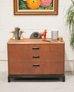 Walnut and Black Lowboy