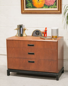 Walnut and Black Lowboy