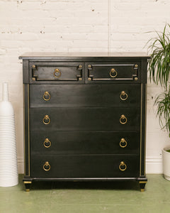 Original Black Chinoiserie Dresser by American of Martinsville