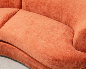 Charlotte Sofa in Rust Velvet