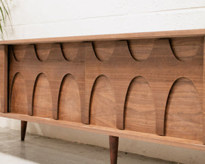 Four Panel Low Profile Scandinavian Credenza