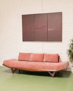 Gondola Armless Sofa In Bianca Rosewood