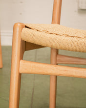 Load image into Gallery viewer, Blonde Woven and Wood Dining Chair
