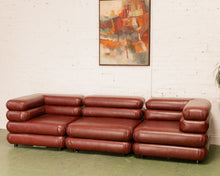 Load image into Gallery viewer, Elodie 4 Piece Modular Sectional in Brown Leather
