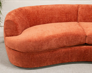 Charlotte Sofa in Rust Velvet