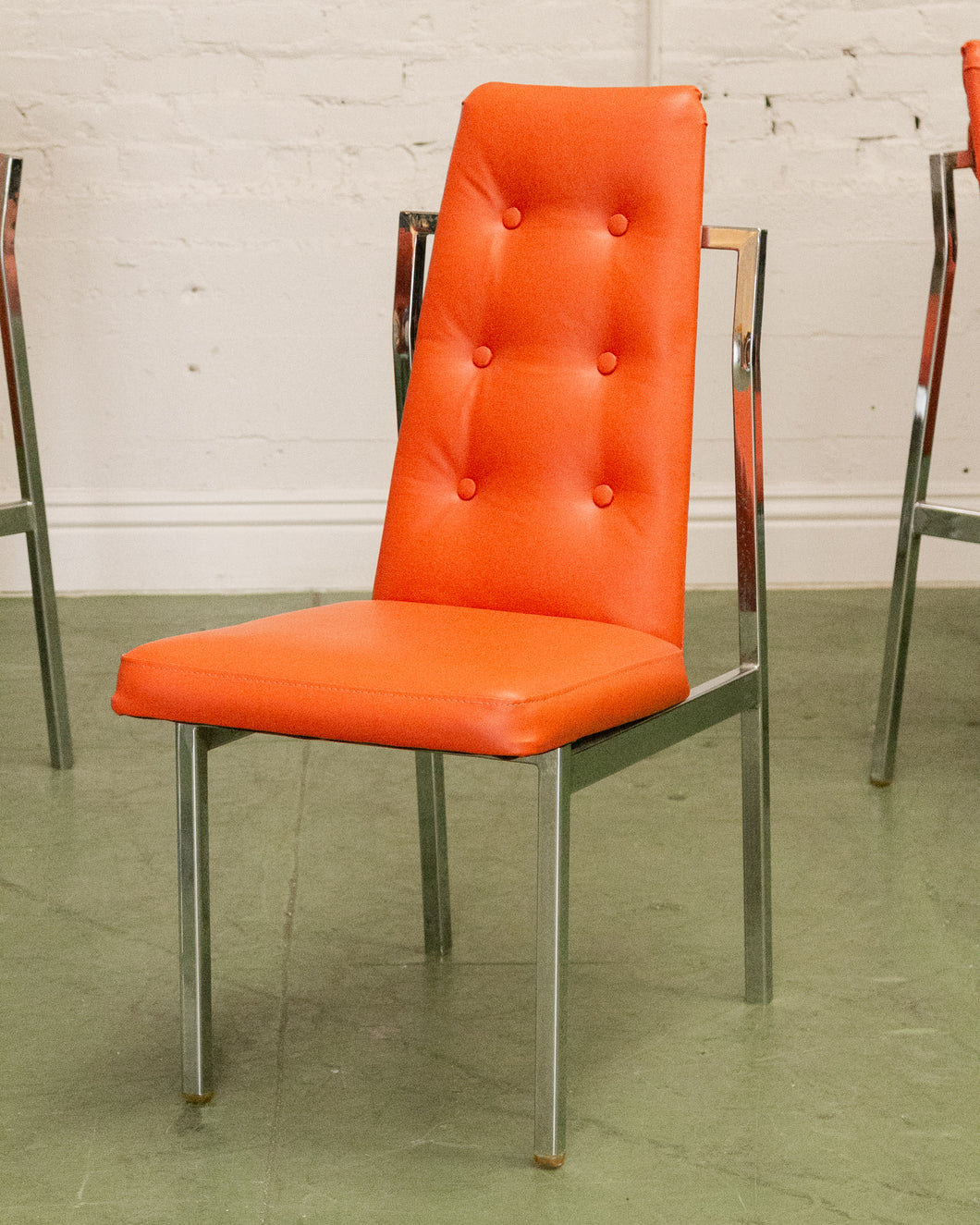 1970’s Tangerine Chrome Dining Chair