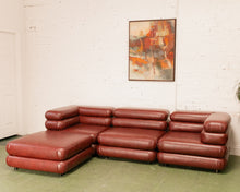 Load image into Gallery viewer, Elodie 4 Piece Modular Sectional in Brown Leather
