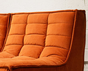 The Juno Modular Six-Piece Sectional in Burnt Orange