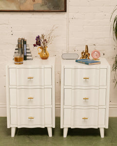 Tall 3 Drawer Nightstand Chest Pair of Drawers