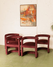 Load image into Gallery viewer, Vivienne Sculptural Lounge Chair in Plum
