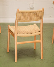 Load image into Gallery viewer, Blonde Woven and Wood Dining Chair
