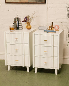 Tall 3 Drawer Nightstand Chest Pair of Drawers