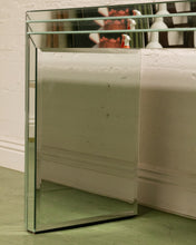 Load image into Gallery viewer, Midcentury Mirrored Glass Console Table with Mirrored Surface
