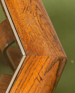 70’s Oak Hexagon End Table