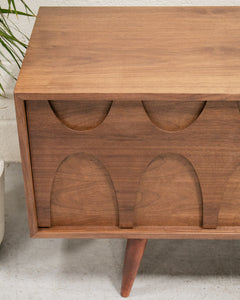 Four Panel Low Profile Scandinavian Credenza