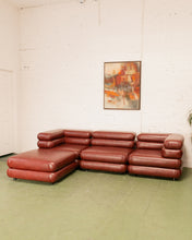 Load image into Gallery viewer, Elodie 4 Piece Modular Sectional in Brown Leather
